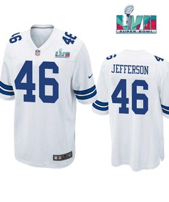 Malik Jefferson 46 Dallas Cowboys Super Bowl LVII Super Bowl LVII White Men Game Jersey