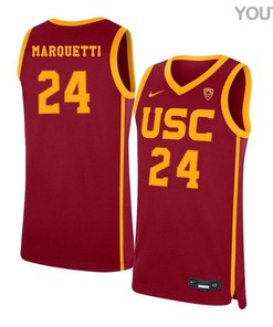 Malik Marquetti 24 USC Trojans Elite Basketball Youth Jersey - Red