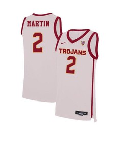 Malik Martin 2 USC Trojans Elite Basketball Men Jersey - White