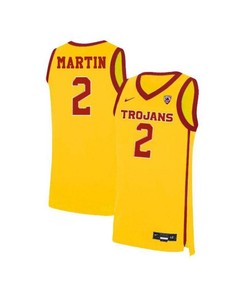 Malik Martin 2 USC Trojans Elite Basketball Men Jersey - Yellow