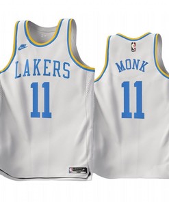 Malik Monk 11 Los Angeles Lakers 2022-23 Classic Edition White Jersey - Men Jersey