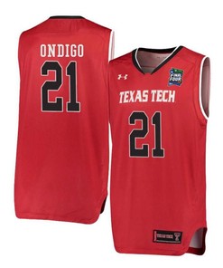 Malik Ondigo 21 Texas Tech Red Raiders Basketball Jersey Red
