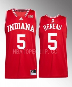 Malik Reneau 5 Indiana Hoosiers Jersey 2022-23 College Basketball Red