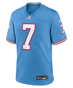 Malik Willis 7 Tennessee Titans Oilers Throwback Alternate Game Men Jersey - Light Blue