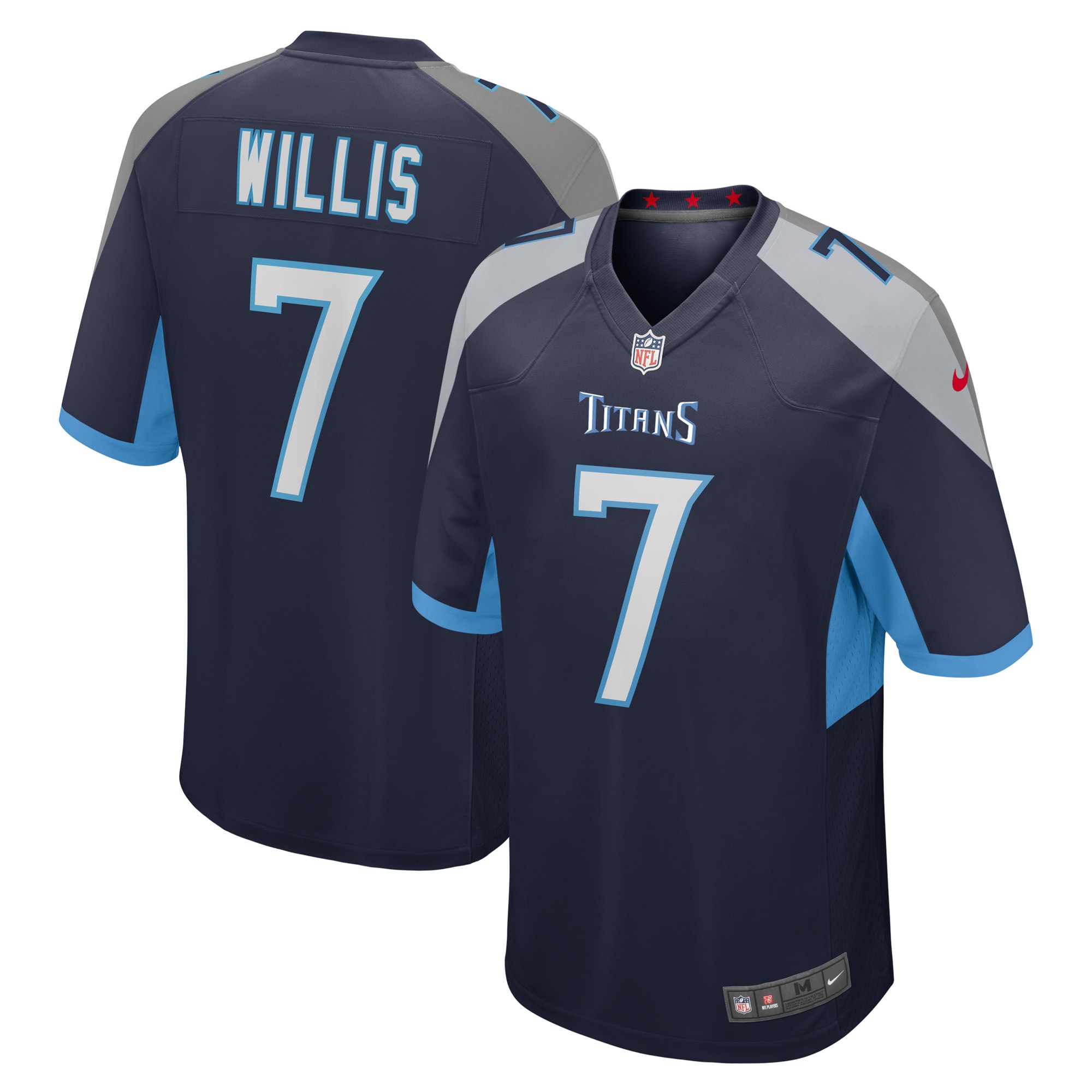Malik Willis Tennessee Titans 2022 Nfl Draft Pick Player Game Jersey - Navy