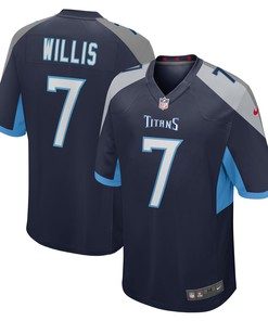 Malik Willis Tennessee Titans 2022 Nfl Draft Pick Player Game Jersey - Navy