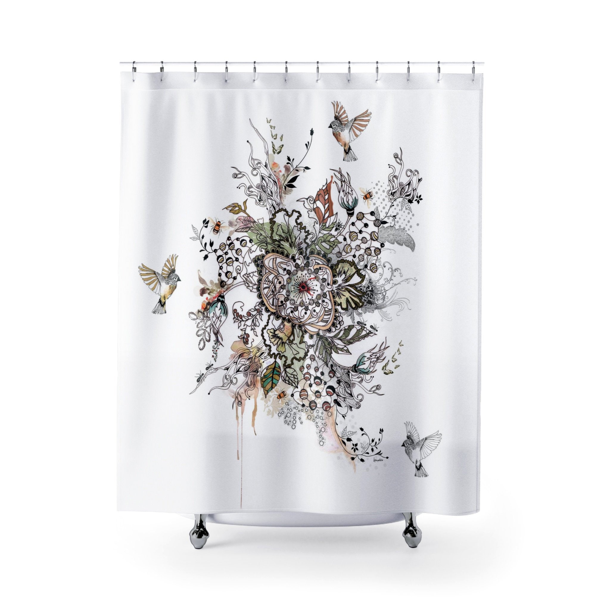 Mandala Shower Curtain, Boho Bathroom Decor for Colorful Bathroom