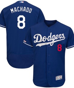 Manny Machado 8 Los Angeles Dodgers Majestic Collection Flex Base Player Elite Jersey - Royal