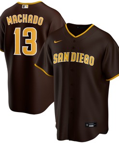 Manny Machado San Diego Padres Alternate Replica Player Jersey Brown Mlb