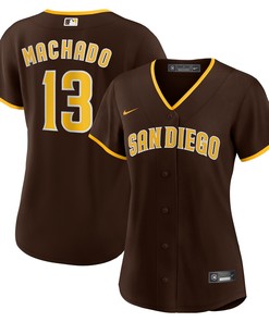 Manny Machado San Diego Padres Womens Road Replica Player Jersey - Brown Mlb