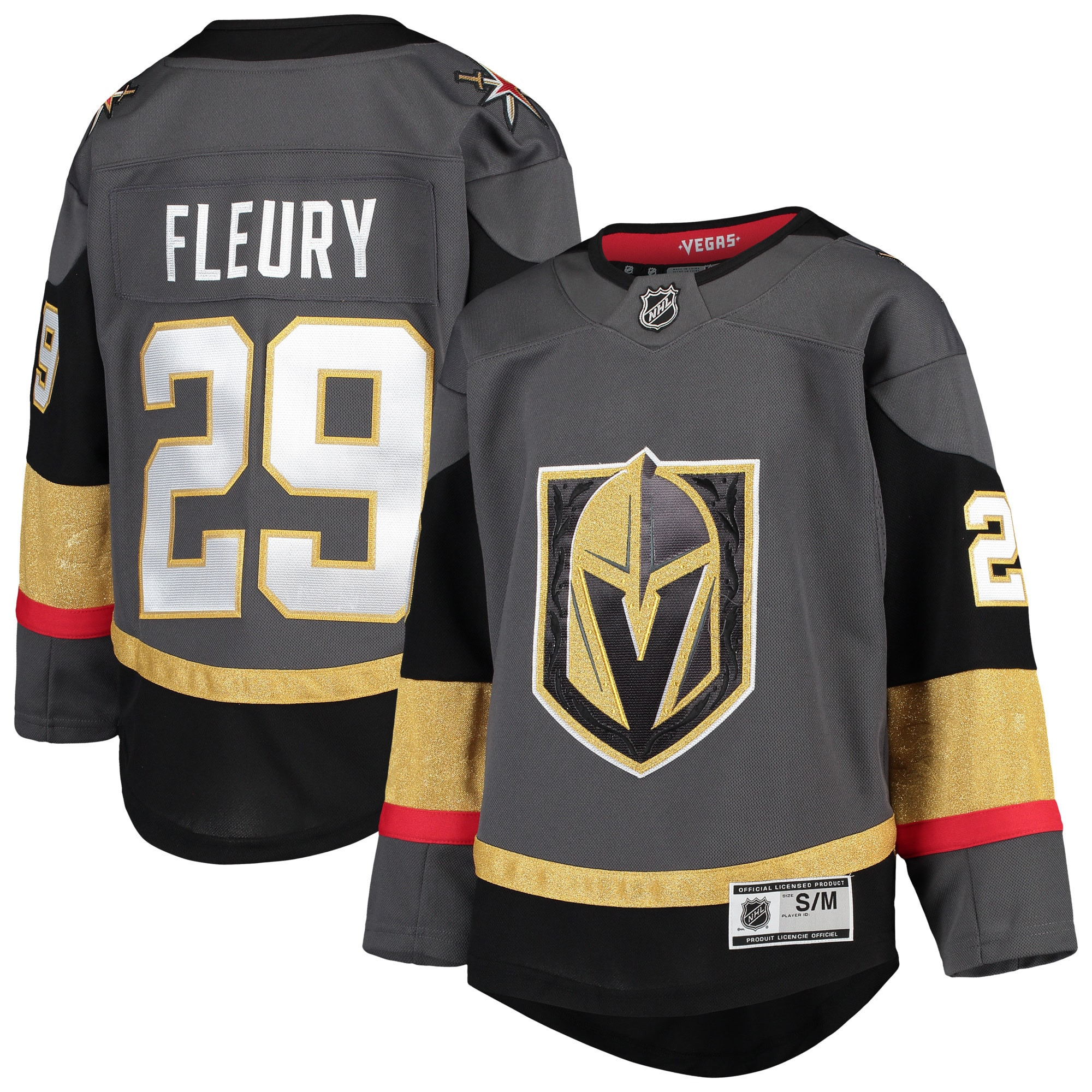 Marc Andre Fleury Vegas Golden Knights Premier Player Jersey Gray Nhl