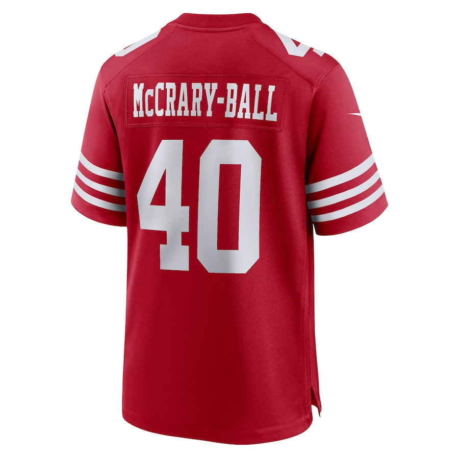 Marcelino McCrary-Ball San Francisco 49ers Game Player Jersey - Scarlet