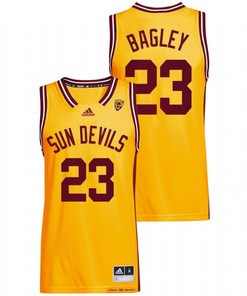 Marcus Bagley 23 Arizona State Sun Devils 2022 Reverse Retro College Basketball Men Jersey - Gold