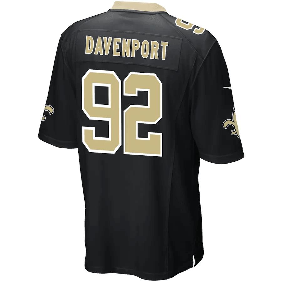 Marcus Davenport 92 New Orleans Saints Game Player Jersey - Black