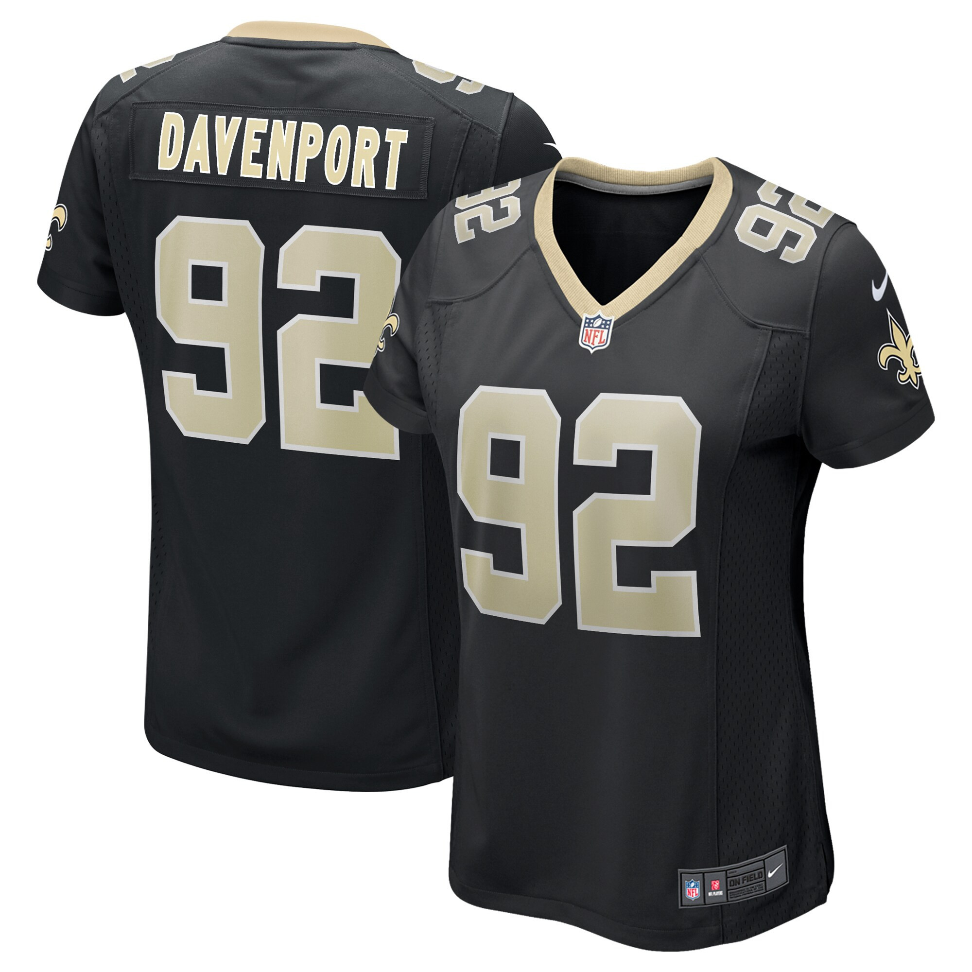 Marcus Davenport New Orleans Saints Womens Game Jersey - Black Nfl