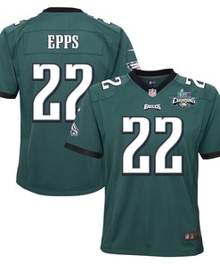 Marcus Epps 22 Philadelphia Eagles Super Bowl LVII Champions 2 Stars 2 Stars Youth Game Jersey - Black