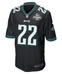 Marcus Epps 22 Philadelphia Eagles Super Bowl LVII Champions 2 Stars Men Game Jersey - Black