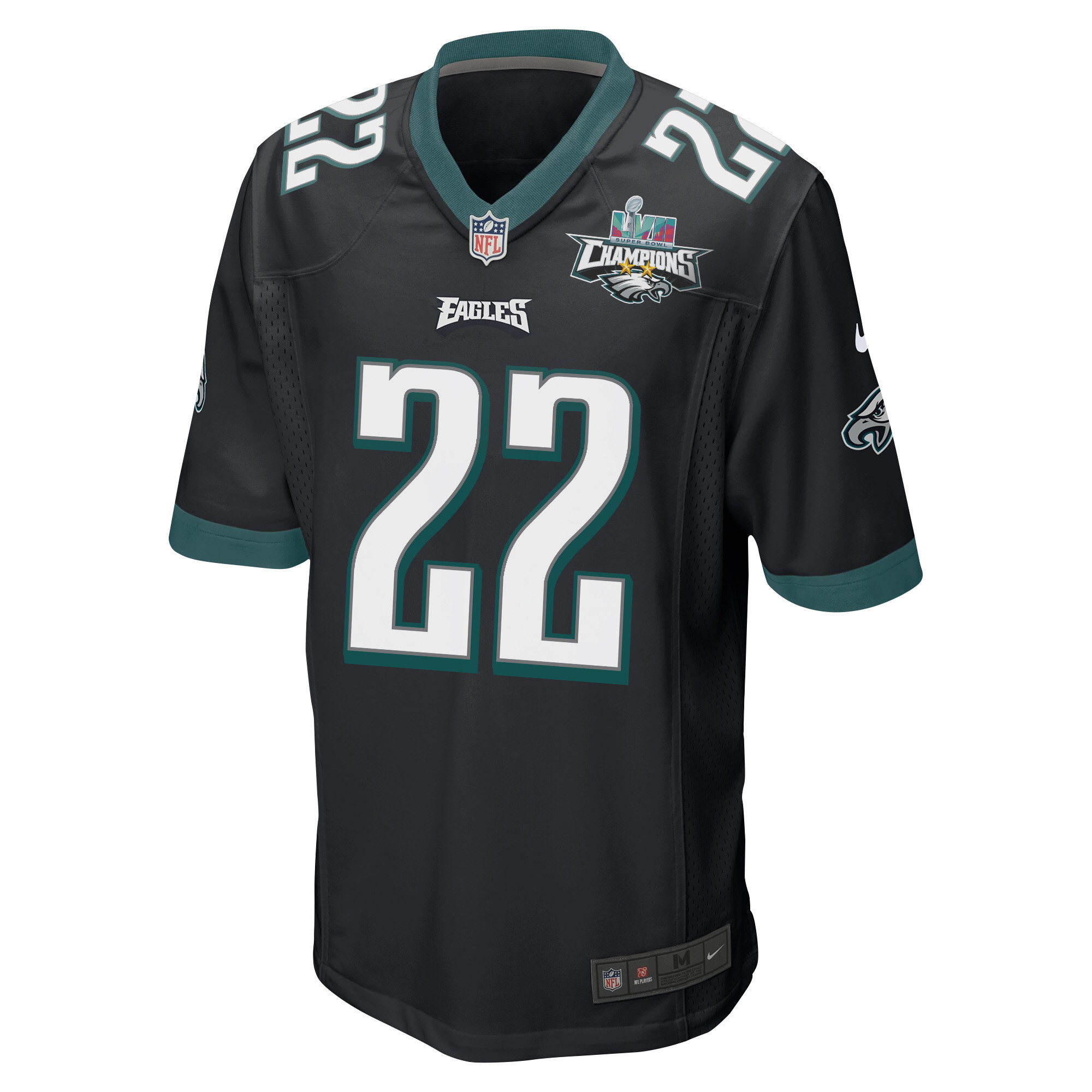 Marcus Epps 22 Philadelphia Eagles Super Bowl LVII Champions 2 Stars Men Game Jersey - Black
