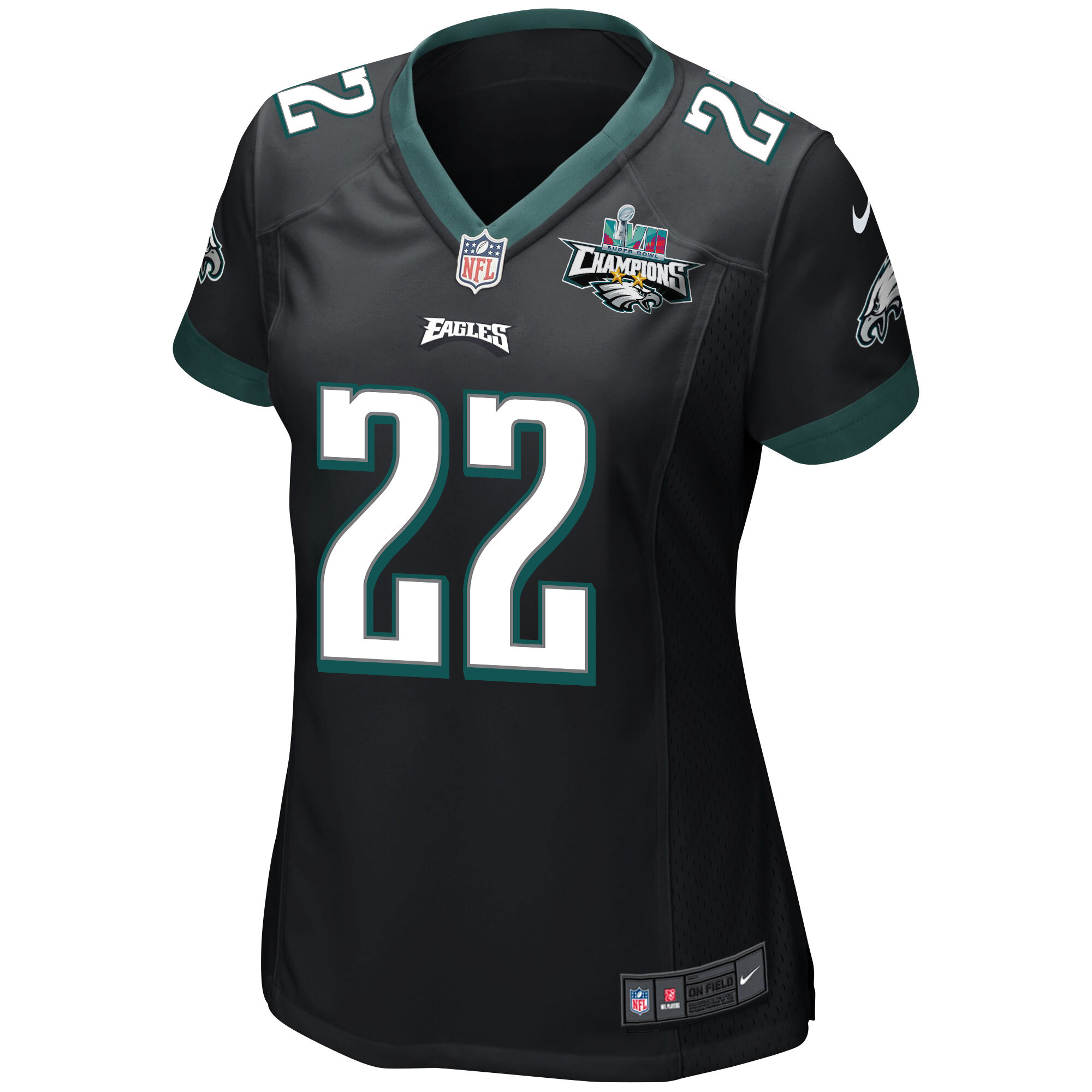 Marcus Epps 22 Philadelphia Eagles Super Bowl LVII Champions 2 Stars Women Game Jersey - Black
