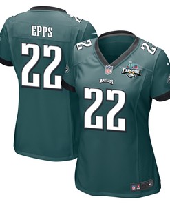 Marcus Epps 22 Philadelphia Eagles Super Bowl LVII Champions 2 Stars Women Game Jersey - Midnight Green