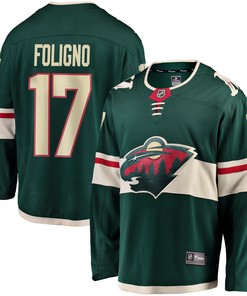 Marcus Foligno Minnesota Wild Fanatics Branded Breakaway Player Jersey - Green Nhl