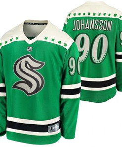 Marcus Johansson 90 Seattle Kraken Green 2022 St. Patrick Jersey Jersey