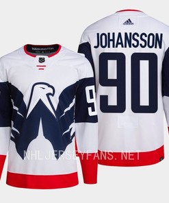 Marcus Johansson 90 Washington Capitals 2023 Jersey Stadium White Primegreen