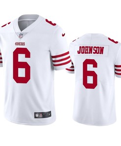 Marcus Johnson San Francisco 49ers 6 White Vapor Limited Jersey