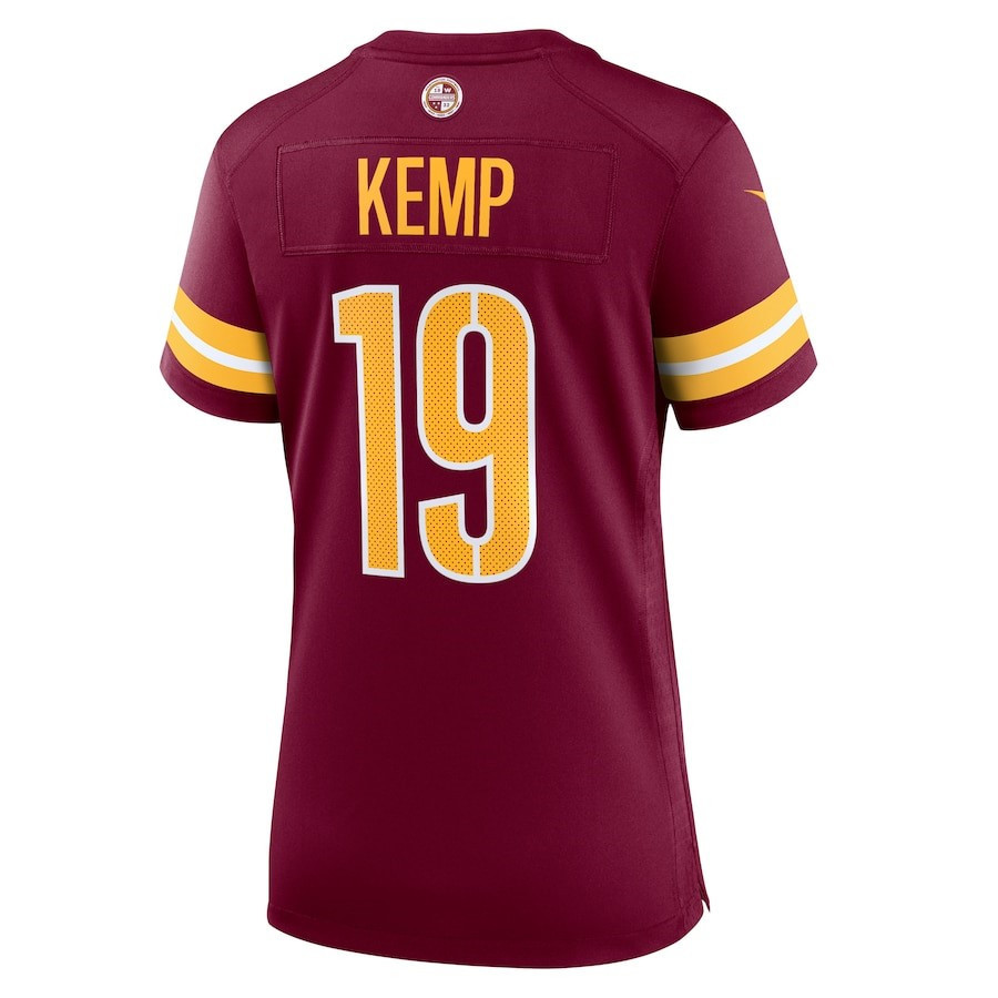 Marcus Kemp 19 Washington Commanders Women's Game Player Jersey - Burgundy