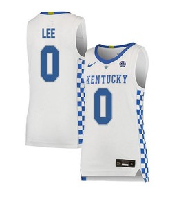 Marcus Lee 0 Kentucky Wildcats Basketball Elite Men Jersey - White