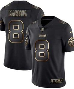 Marcus Mariota #8 Tennessee Titans Nfl Explosion Legendary Gold Black Jersey