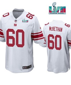 Marcus Mckethan 60New York Giants Super Bowl LVII Super Bowl LVII White Men Game Jersey