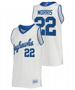 Marcus Morris 22 Kansas Jayhawks Commemorative Classic Retired Men Jersey - Cream