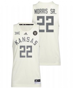 Marcus Morris Sr. 22 White Kansas Jayhawks Alumni Basketball Reverse Retro Jersey