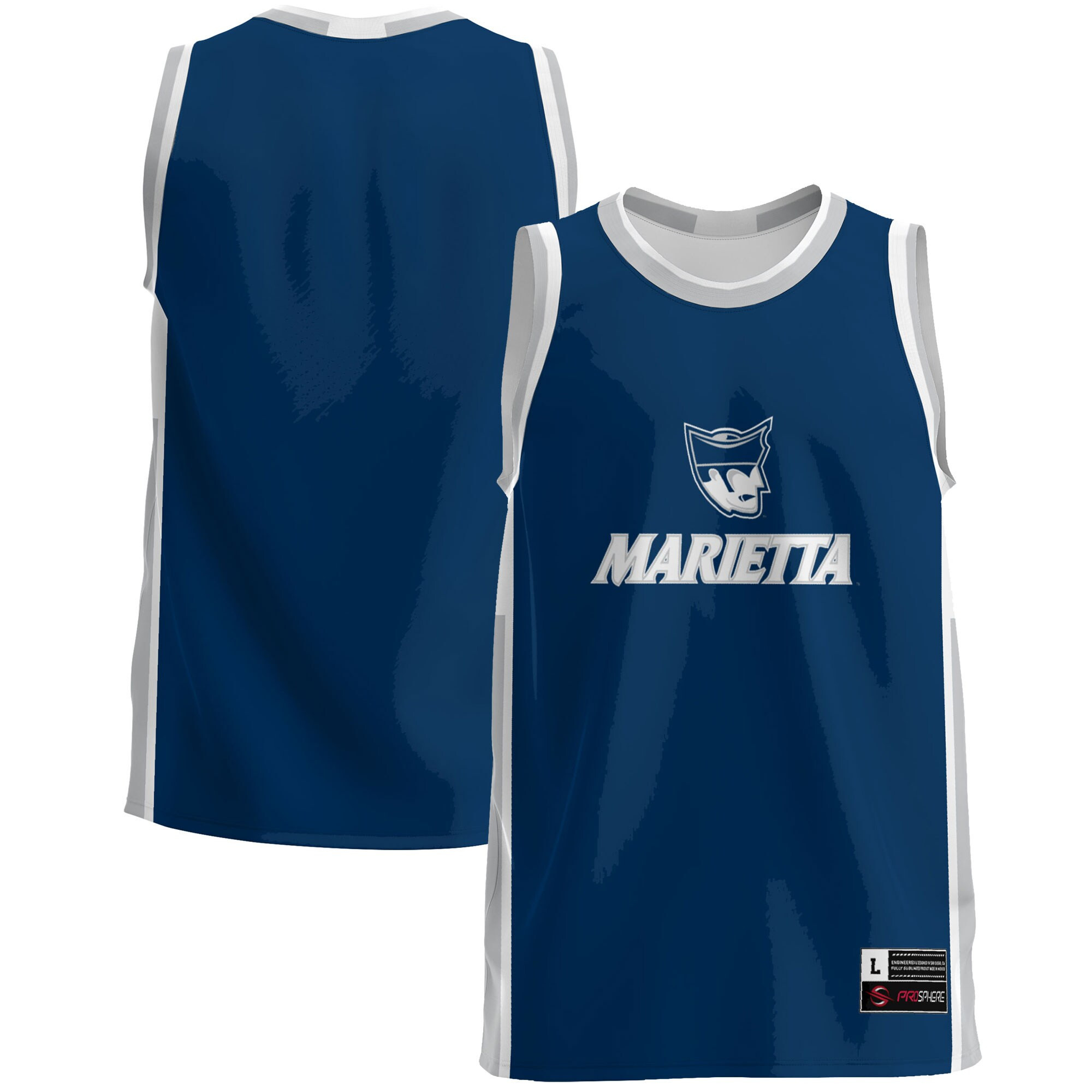 Marietta College Pioneers Basketball Jersey - Navy Ncaa