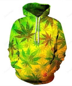 Marijuana 3D Hoodie Zip Hoodie