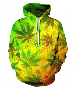 Marijuana 3D Hoodie Zip Hoodie