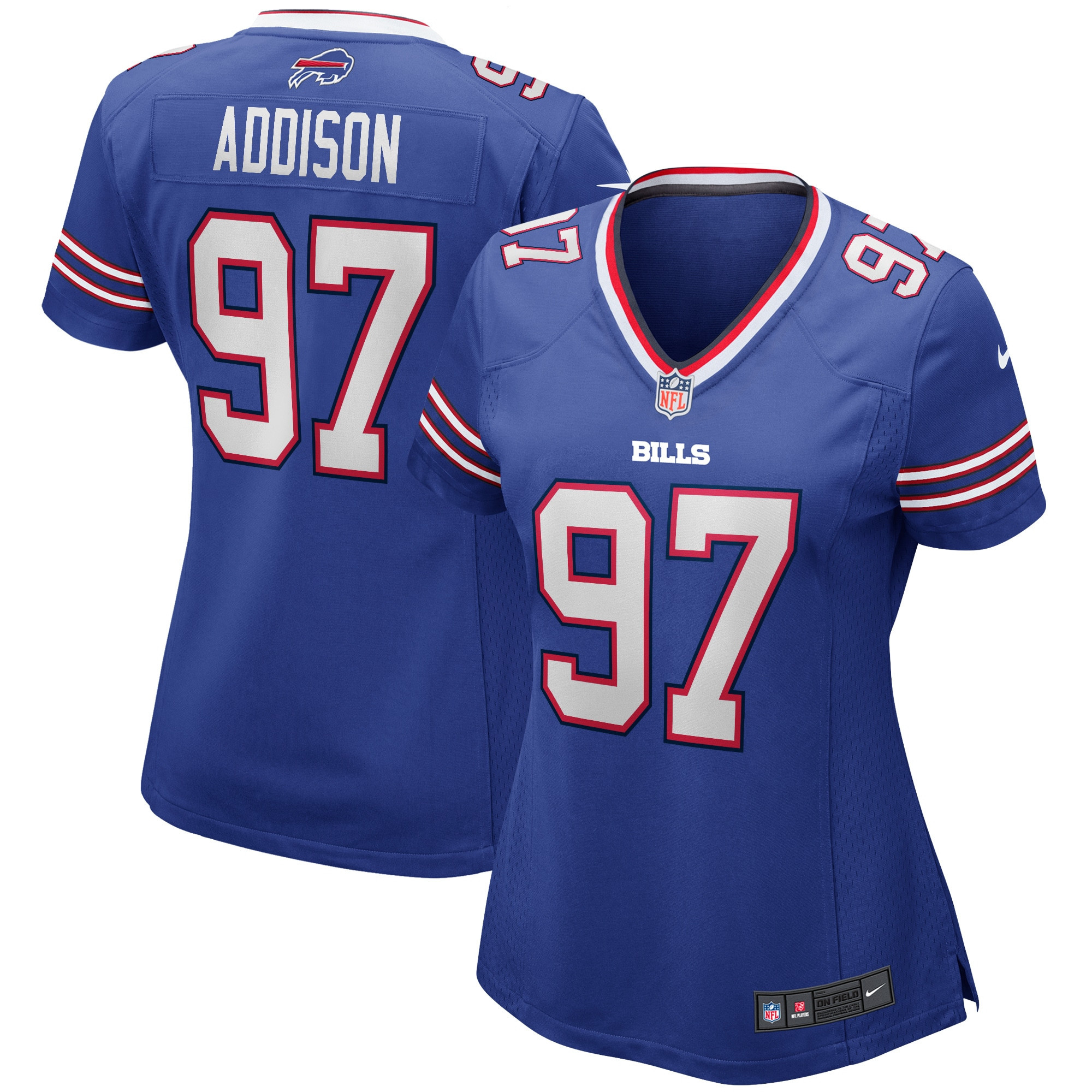 Mario Addison Buffalo Bills Womens Player Game Jersey - Royal Nfl