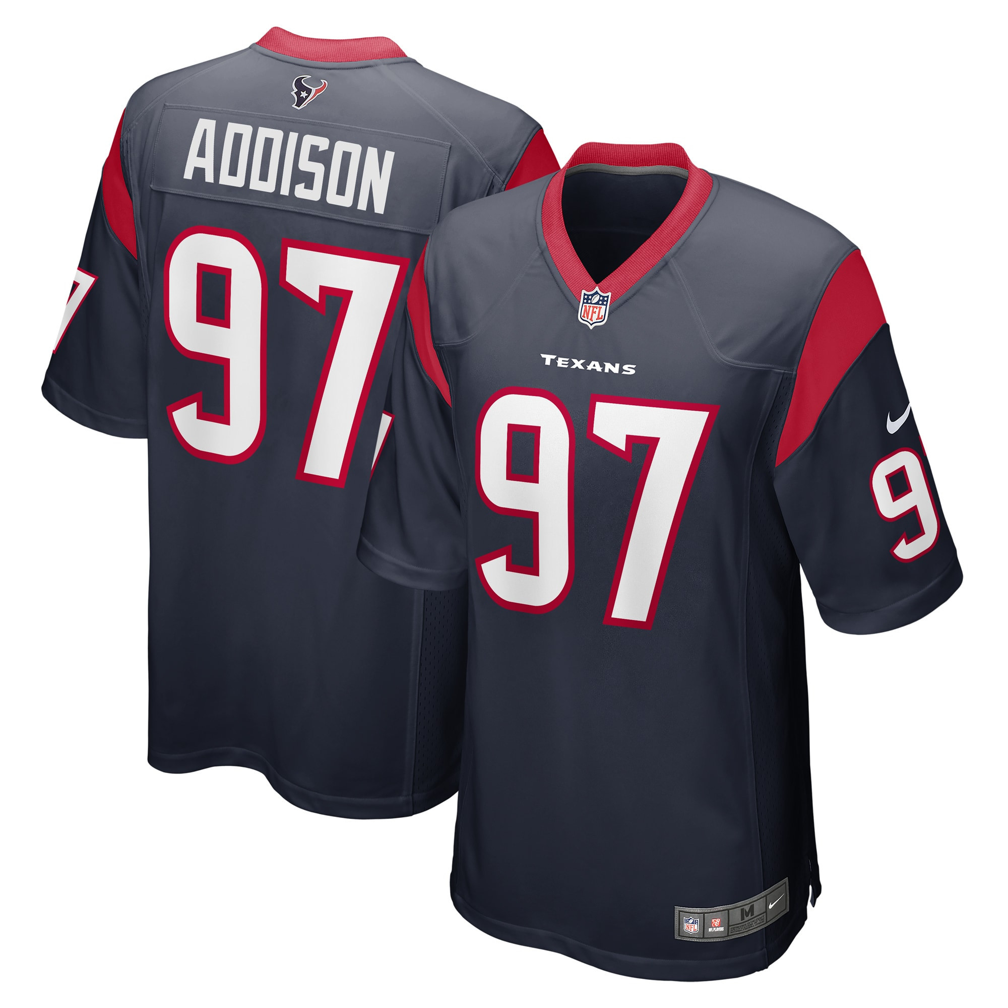 Mario Addison Houston Texans Player Game Jersey - Navy Nfl
