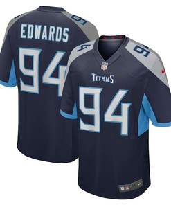 Mario Edwards 94 Tennessee Titans Home Game Player Jersey - Navy