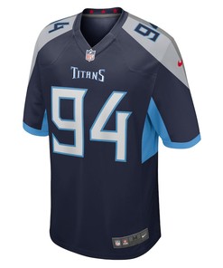 Mario Edwards 94 Tennessee Titans Home Game Player Jersey - Navy