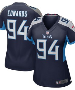 Mario Edwards 94 Tennessee Titans Women's Home Game Player Jersey - Navy