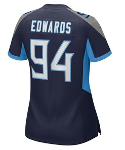 Mario Edwards 94 Tennessee Titans Women's Home Game Player Jersey - Navy