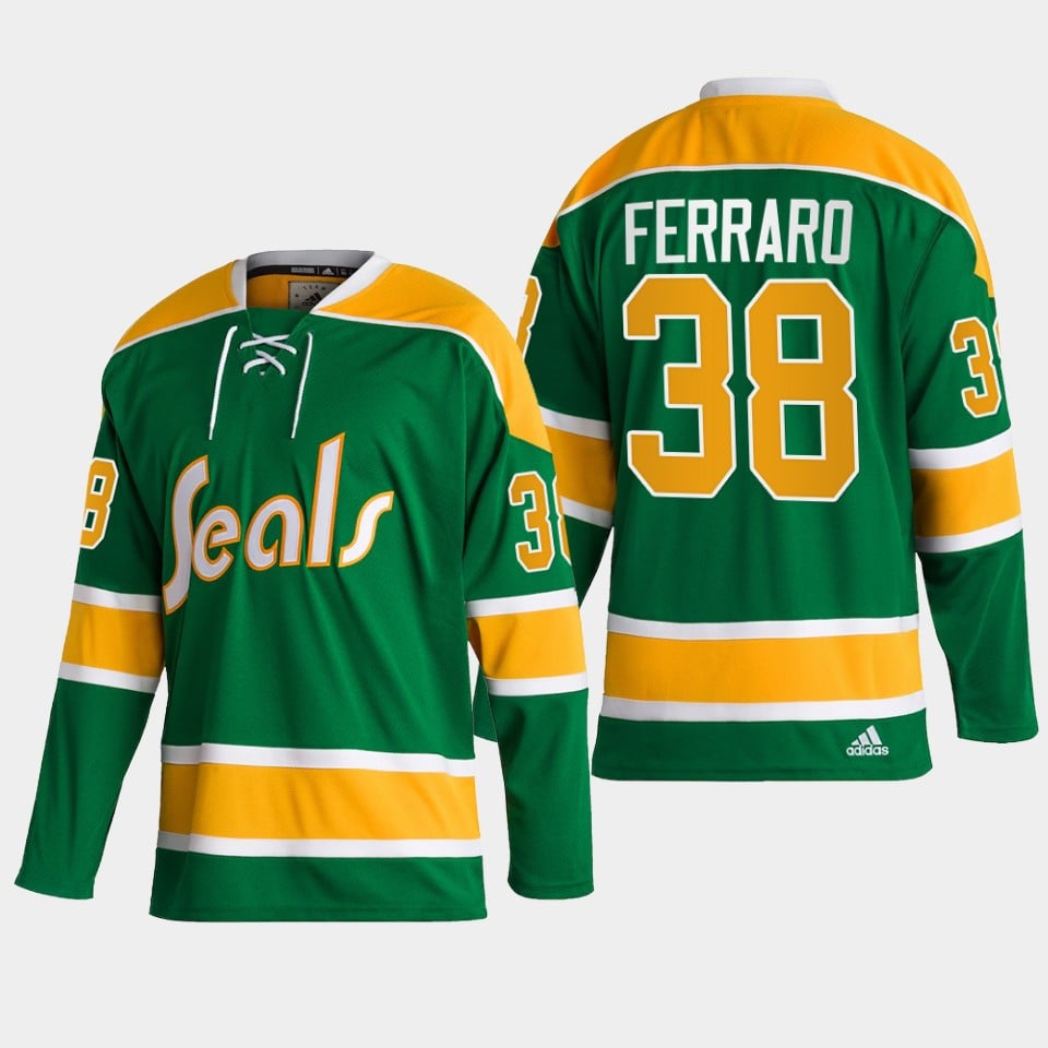Mario Ferraro 38 San Jose Sharks Green Reverse Retro 2.0 Jersey 2022-23