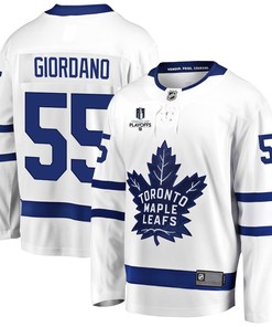 Mark Giordano 55 Toronto Maple Leafs Stanley Cup 2023 Playoffs Patch Away Breakaway Men Jersey - White