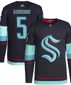 Mark Giordano Seattle Kraken Adidas Home Authentic Primegreen Player Jersey - Navy Nhl