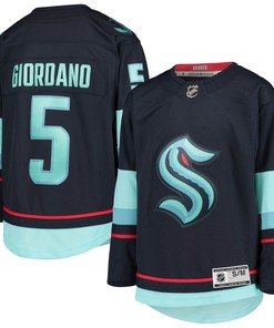 Mark Giordano Seattle Kraken Home Premier Player Jersey - Deep Sea Blue Nhl
