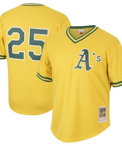 Mark Mcgwire Oakland Athletics Mitchell & Ness Cooperstown Collection Mesh Batting Practice Jersey - Gold Mlb