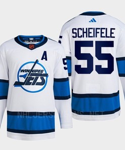 Mark Scheifele 55 Reverse Retro 2.0 2022 Winnipeg Jets White Jersey Primegreen
