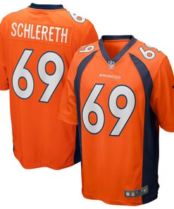 Mark Schlereth Denver Broncos Game Retired Player Jersey - Orange Nfl